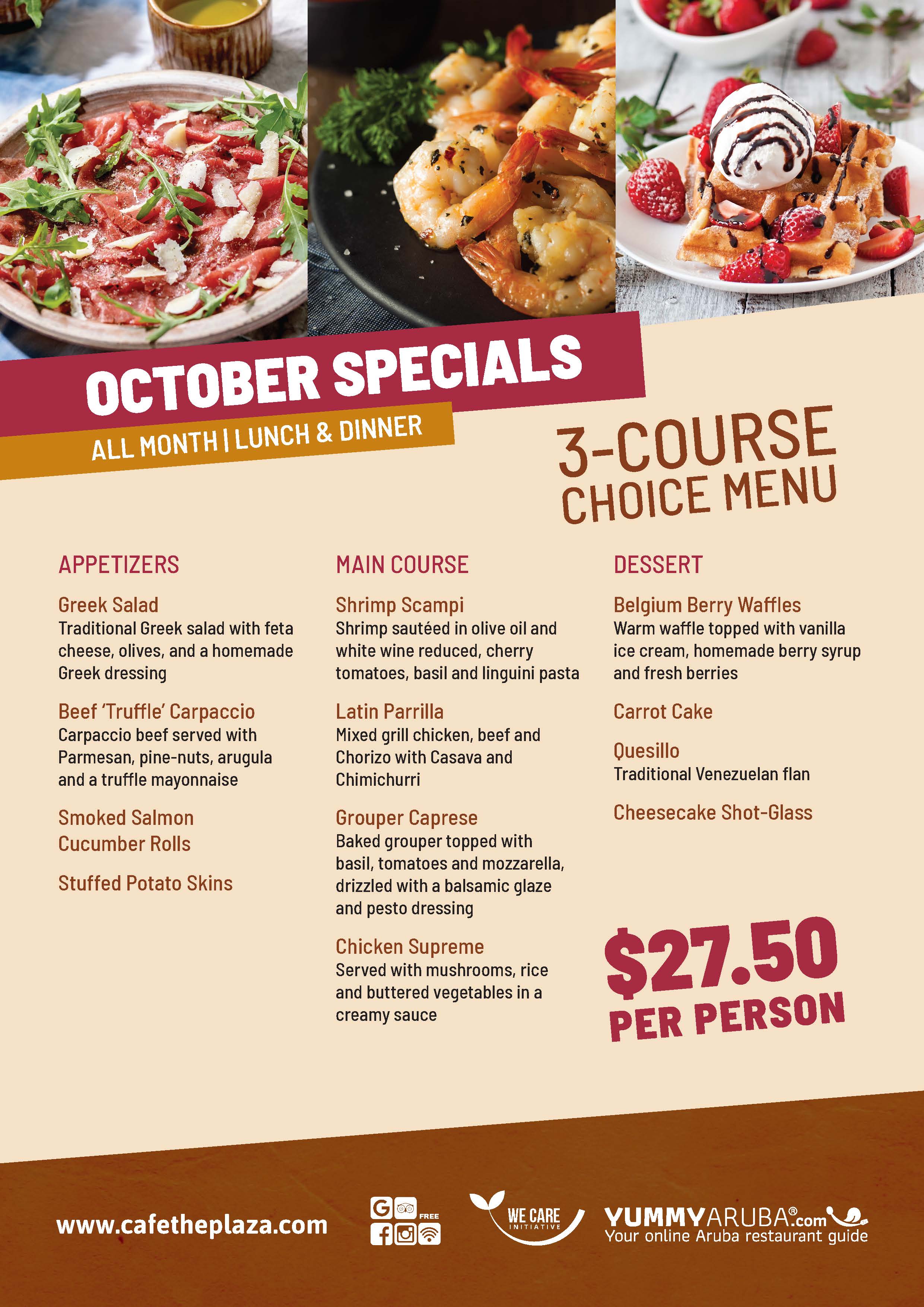 What A Deal At Caf The Plaza A 3 course Choice Menu For Just 27 50 