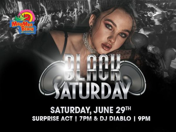 Black Saturday Party at MooMba Beach Bar