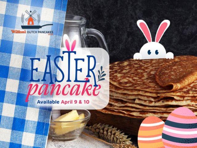 Hop into Easter with Willems Dutch Pancakes' Special Easter Pancake!