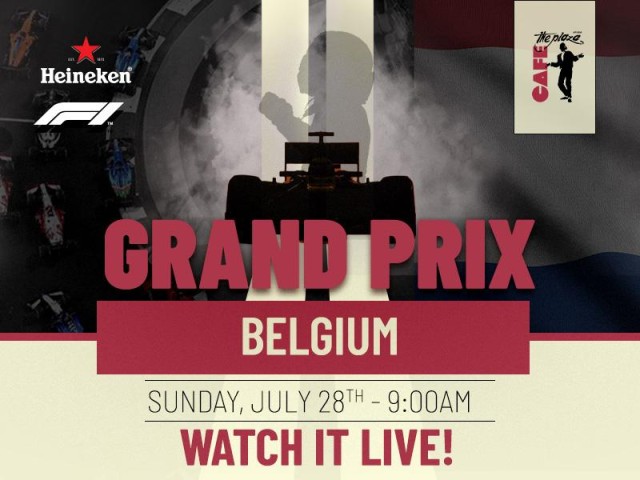 Belgian Grand Prix Live Watch Party at Café the Plaza